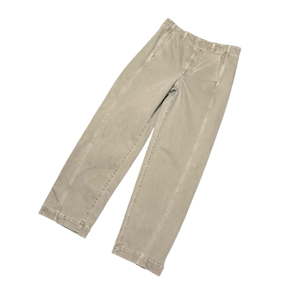 Madewell Tapered Denim Trouser Women's 27 High Rise Khaki Cotton Blend Jean - Picture 6 of 7